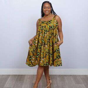 AFRICAN PRINT DRESS, Ankara Dress, Cotton African Dress, African Wax Print Dress